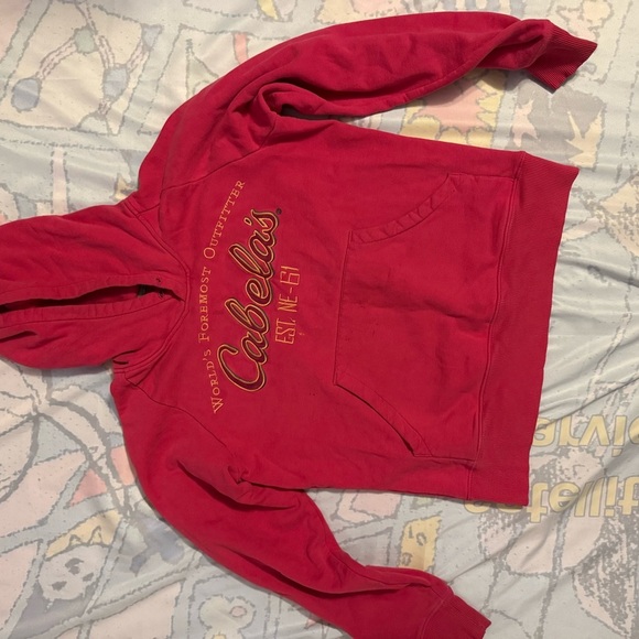 Cabela's Red Pullover Sweater with Gold Detailing - Picture 3 of 4